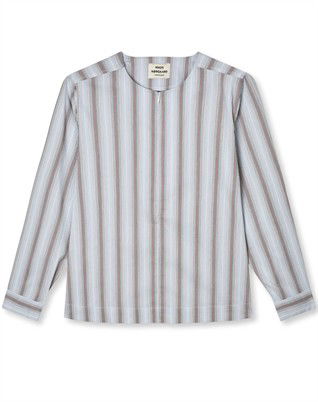 Poplinda Dana Skjorte - Shadow Pinstripe / Winery